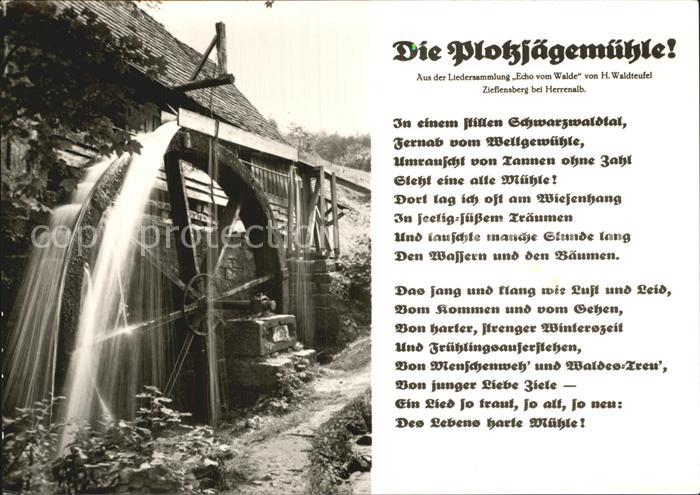 Wassermuehle Die Plotzsaegemuehle Loffenau Bad Herrenalb Liederkarte