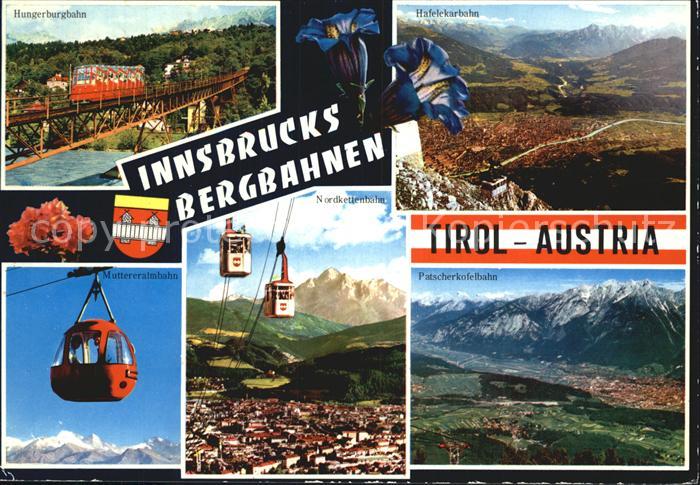 Seilbahn Muttereralm Nordkettenbahn Hungerburgbahn Innsbruck