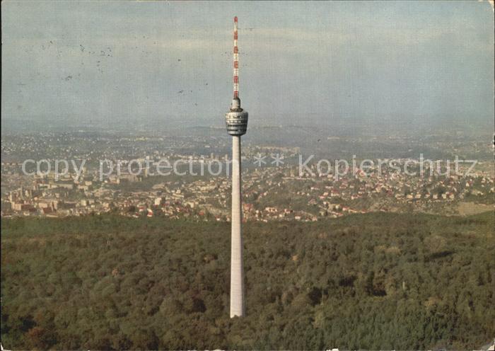 Fernsehturm Funkturm Stuttgart Fliegeraufnahme