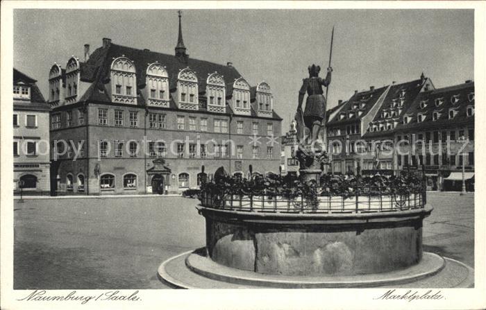 Naumburg Saale Marktplatz Rathaus Wenzelsbrunnen