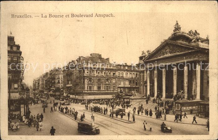 Bruxelles Bruessel La Bourse et Boulevard Anspach