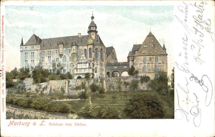 Marburg Lahn Schloss von Sueden