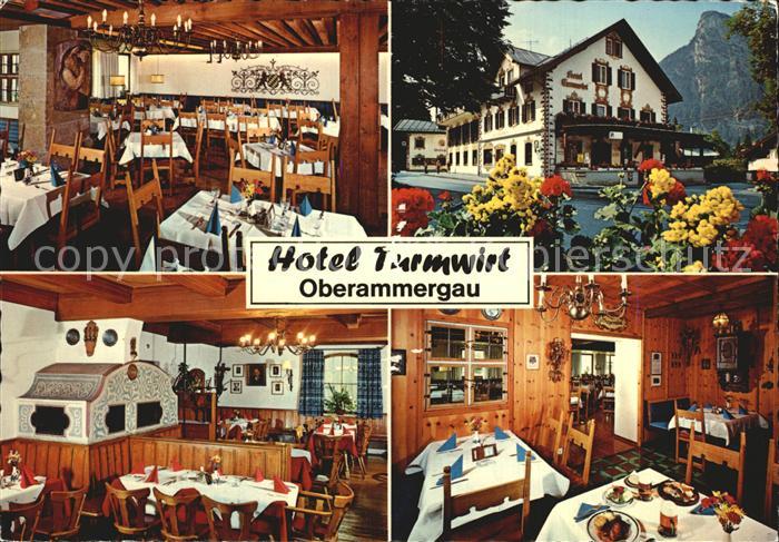 OBERAMMERGAU Bayern Hotel Turmwirt Gastraeume