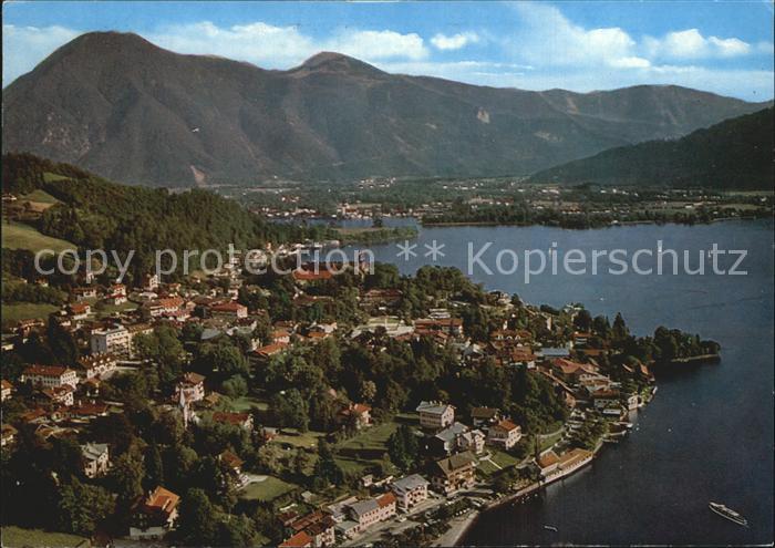 Tegernsee Bayern mit Wallberg und Blaubergen Fliegeraufnahme
