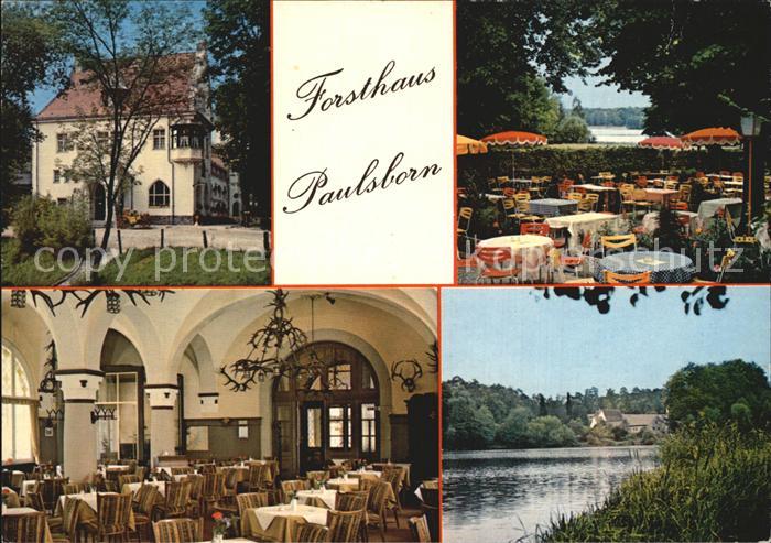 BERLIN  CITY Hotel Restaurant Forsthaus Paulsborn Speisesaal Gartenterrasse