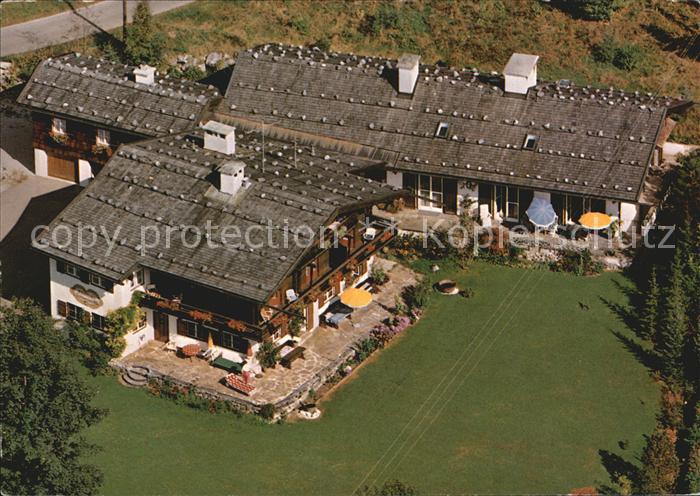 Schoenau Koenigssee Gaestehaus Sonnenwinkel Fliegeraufnahme