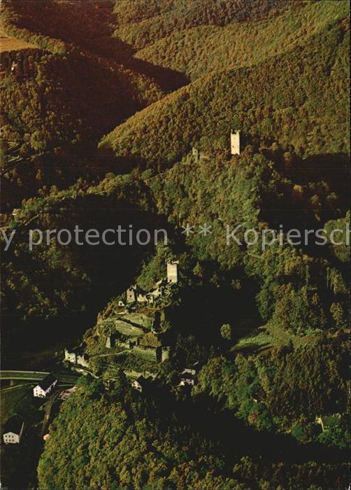 Manderscheid Eifel Ober und Niederburg Liesental Fliegeraufnahme