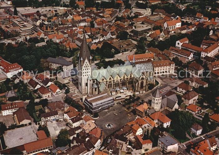 Paderborn City mit Dom Fliegeraufnahme