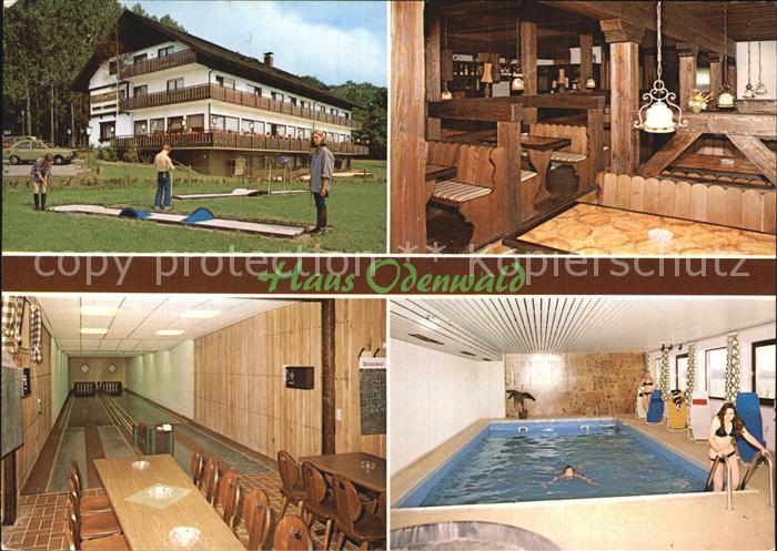 Schwarzach Odenwald Hotel Restaurant Haus Odenwald Minigolf und Kegelbahn Gastra