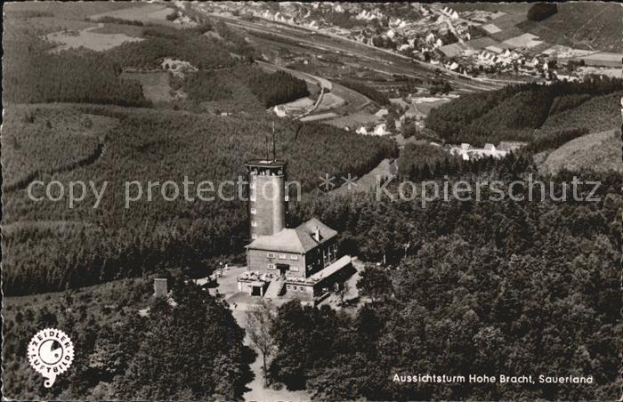 Hohe Bracht Aussichtsturm Fliegeraufnahme