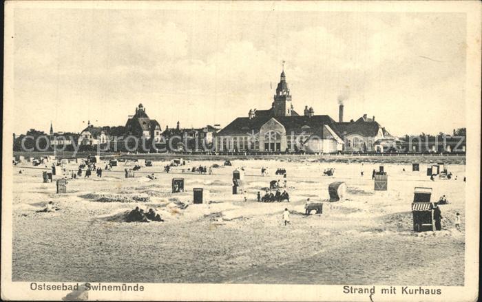 Swinemuende Strand mit Kurhaus