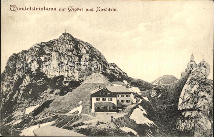 Wendelsteinhaus mit Gipfel und Kirchlein