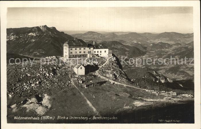 Watzmannhaus mit Untersberg und Berchtesgaden