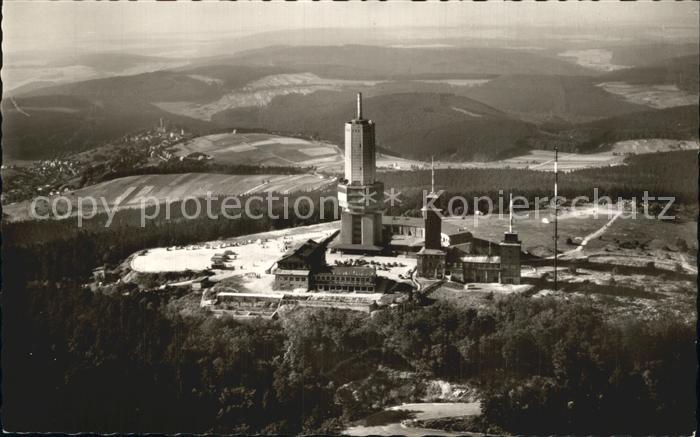 Grosser Feldberg Taunus Fernseh Fernmelde und UKW Sender Fliegeraufnahme