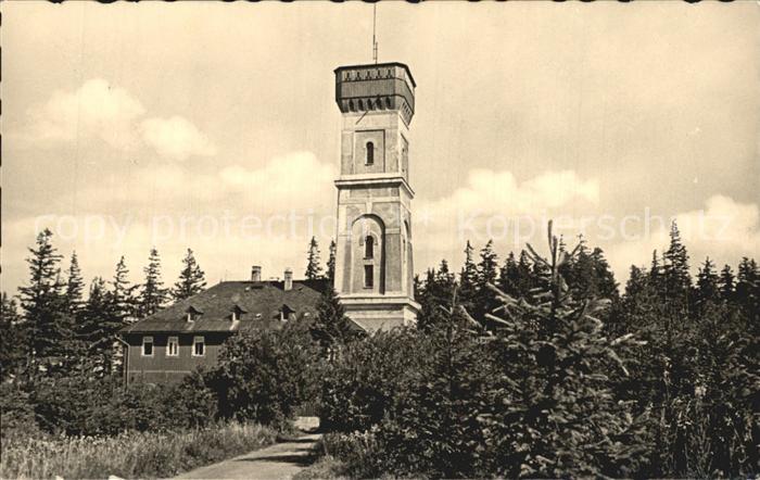 Annaberg-Buchholz Erzgebirge HO Gaststaette und Aussichtsturm auf dem Poehlberg