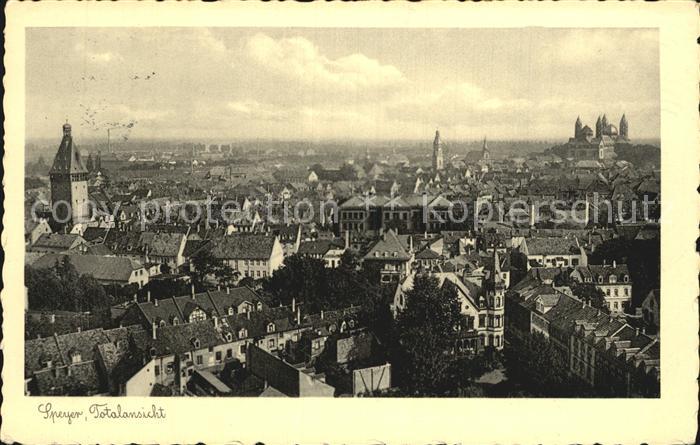 Speyer Rhein Totalansicht