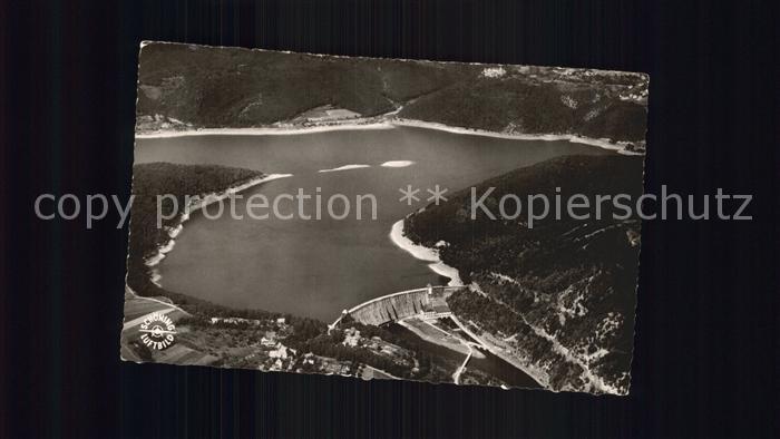 Edersee mit Edertalsperre Fliegeraufnahme