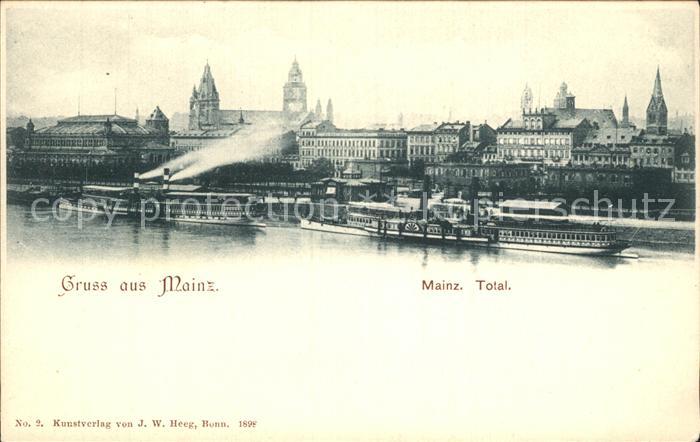 Mainz Rhein Teilansicht Rheinquai