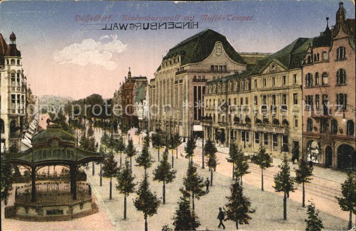 DuessELDORF  CITY Hindenburgwall mit Musik Tempel