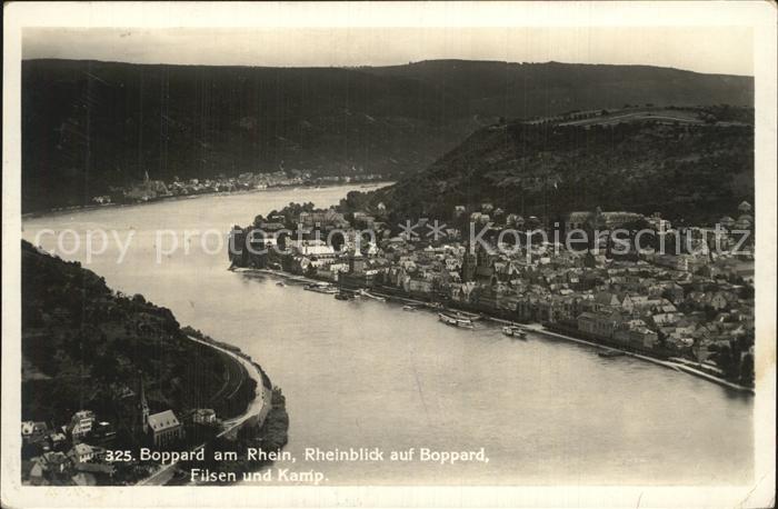 Boppard Rhein mit Filsen und Kamp
