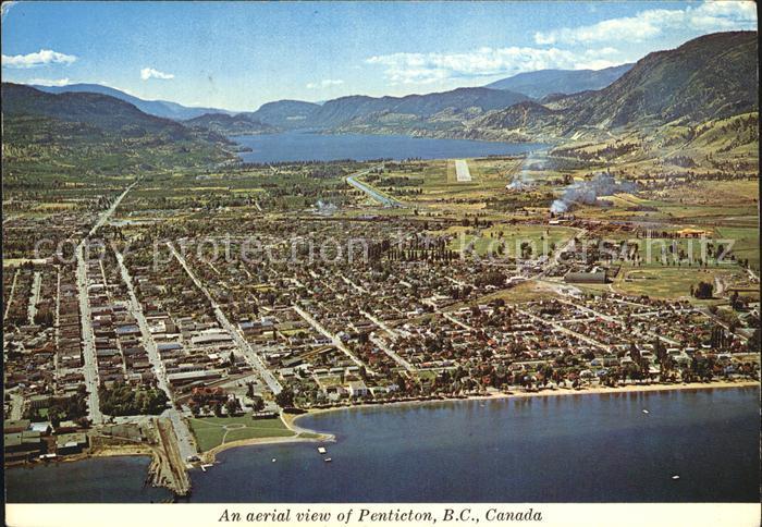 Penticton Okanagan Lake Skaha lake aerial view