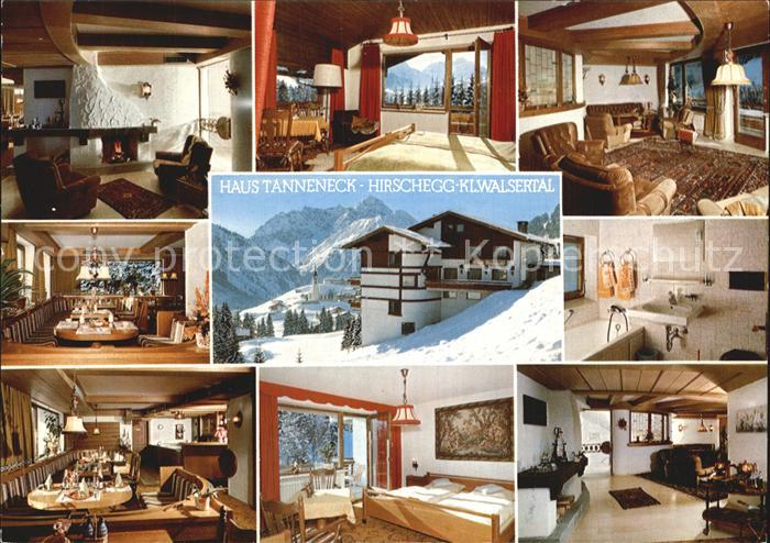 Hirschegg Kleinwalsertal Vorarlberg Haus Tanneneck Zimmer Bad Gastraum Halle