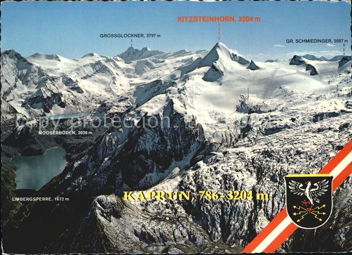 Kaprun Skiparadies Kitzsteinhorn Fliegeraufnahme