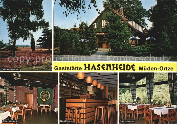 Mueden oertze Gaststaette Hasenheide Hauselberg Speiseraum Gaststube BAr