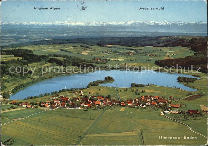 Illmensee Fliegeraufnahme Allgaeuer Alpen Bregenzerwald