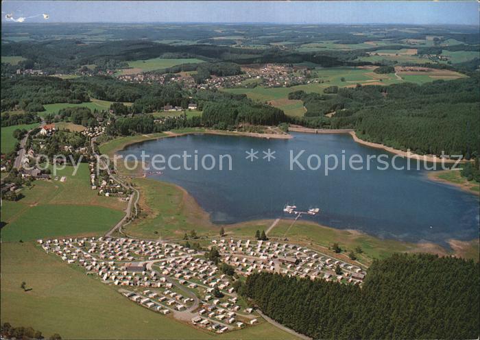 Marienheide Bruchertalsperre See Campingplatz Fliegeraufnahme