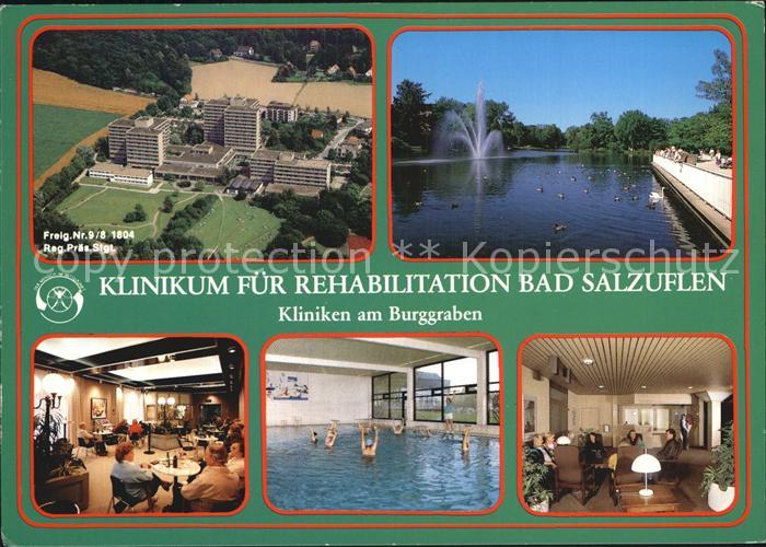 Bad Salzuflen Fliegeraufnahme Fontaene Gastraum Hallenbad