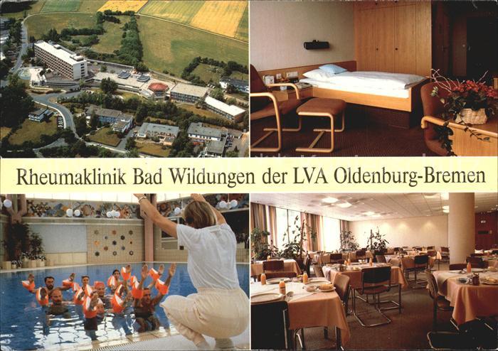 Bad Wildungen Fliegeraufnahme Rheumaklinik Zimmer Bewegungsbad Speisesaal