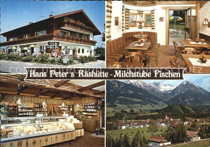 Fischen Allgaeu Hans Peters Kaeshuette Milchstube Theke Panorama