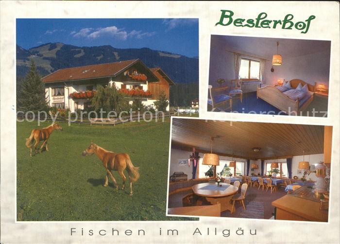 Fischen Allgaeu Gaestehaus Beslerhof Gaststube Zimmer Pferde