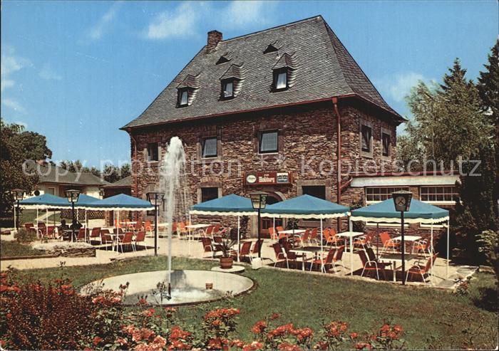 Rengsdorf Zur Waldburg Cafe Restaurant Terrasse Fontaene