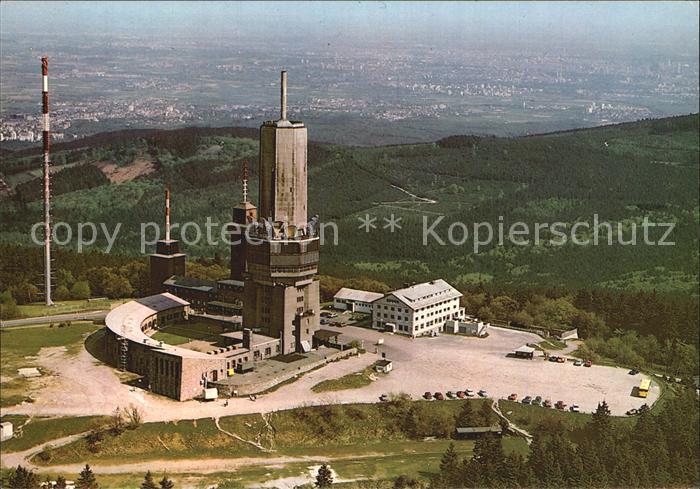 Grosser Feldberg Taunus Fernmelde Fernseh und UKW Sender Fliegeraufnahme