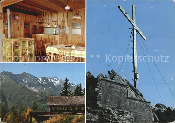 Mallnitz Kaernten Wolliger Huette Auernig Lonzahoehe Gipfelkreuz