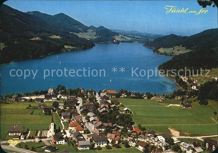 Fuschl See Salzkammergut Fliegeraufnahme
