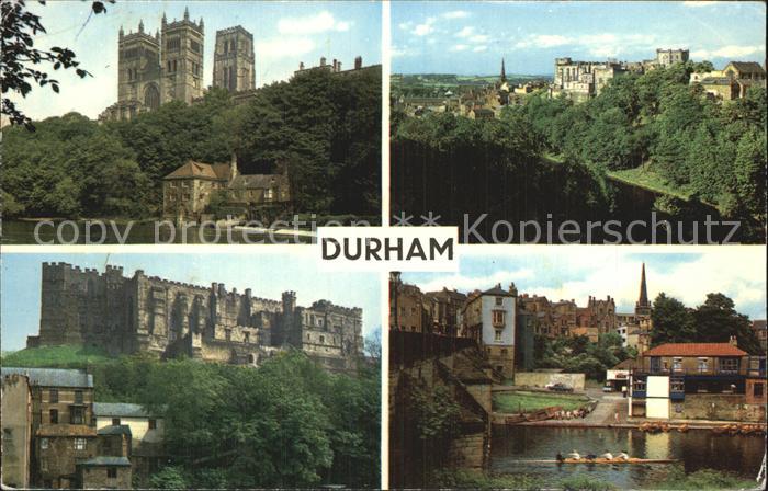 Durham UK Cathedral and River Wear Castle Elvet Bridge