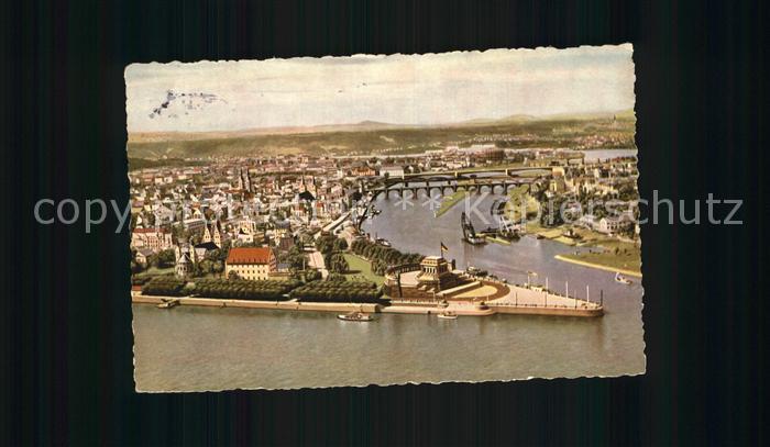 Koblenz Rhein Zusammenfluss von Rhein und Mosel