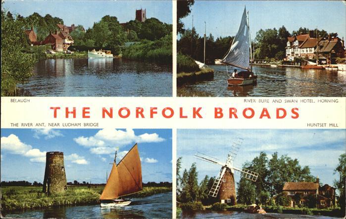 Norfolk Norwich Belaugh River Bure and Swan Hotel Horning The River Ant Near Lud