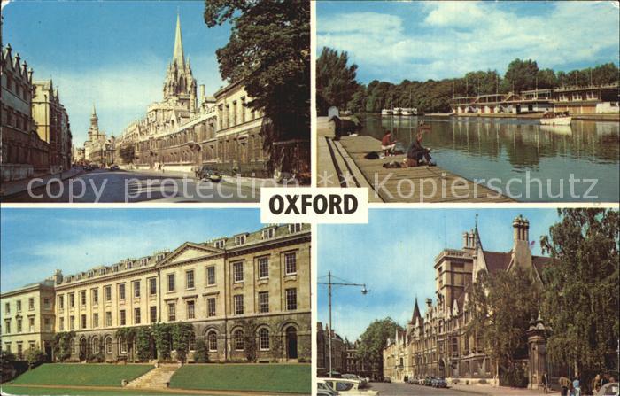 Oxford Oxfordshire The High Worchester College River Isis and College Barges Bal