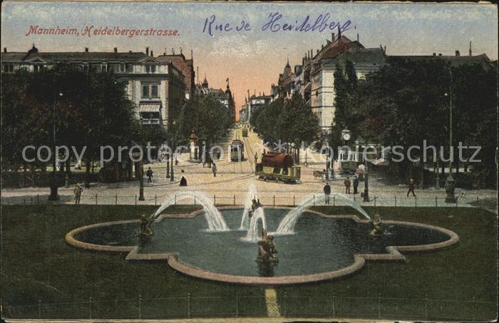 MANNHEIM BW Heidelberger Strasse Springbrunnen