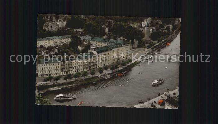 Bad Ems Stadtbild mit Lahn Fliegeraufnahme