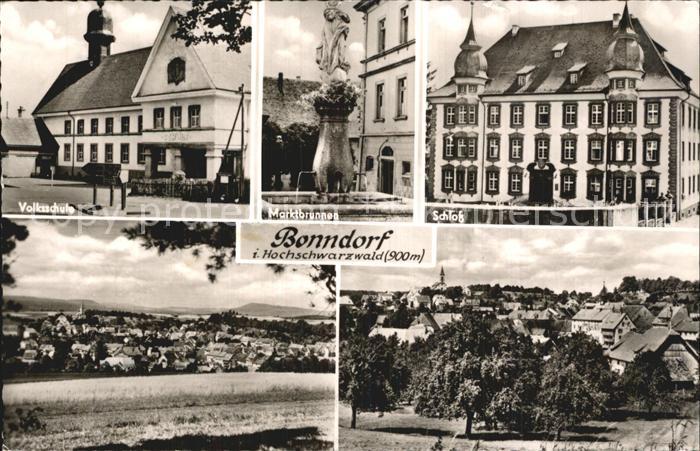 Bonndorf Schwarzwald Volksschule Marktbrunnen Schloss Gesamtansicht