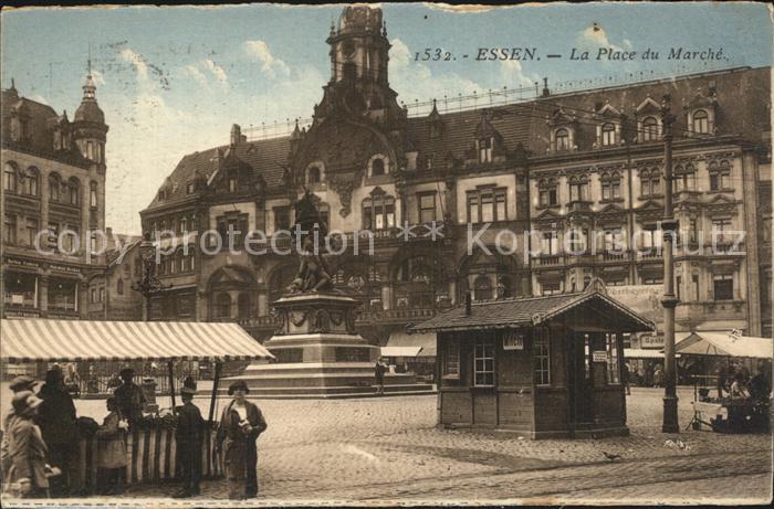 Essen Ruhr Place du Marche Marktplatz Denkmal