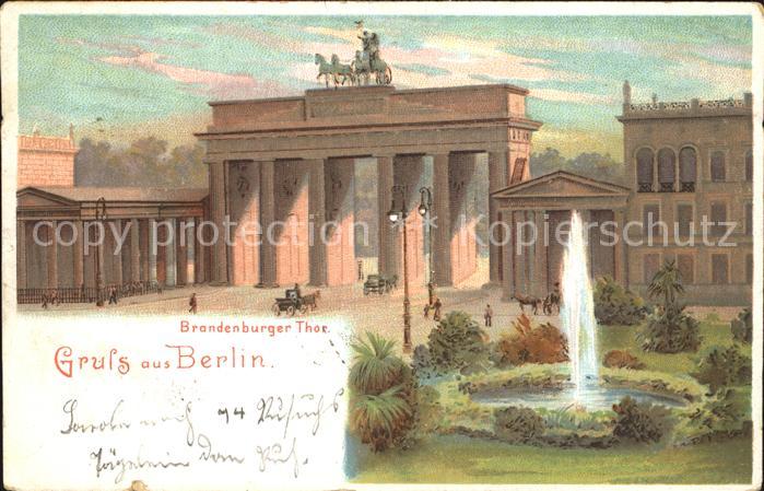 BERLIN  CITY Brandenburger Tor Litho