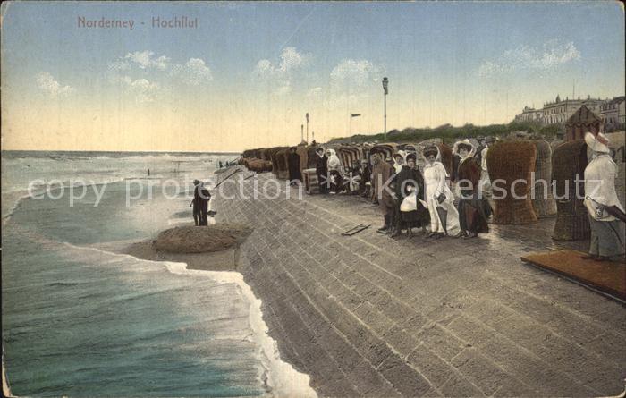 Norderney Nordseebad Hochflut