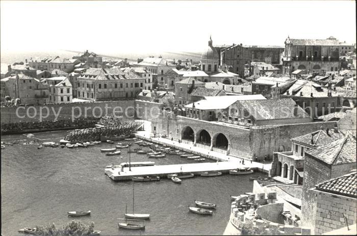 Dubrovnik Ragusa Hafenpartie