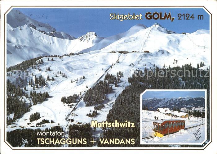 Tschagguns Vorarlberg Vandans Skigebiet Golm Montafon Mattschwitz Bergbahn